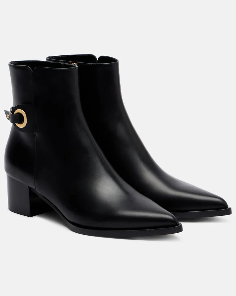 Gianvito Rossi Ankle Boots aus Leder Schwarz