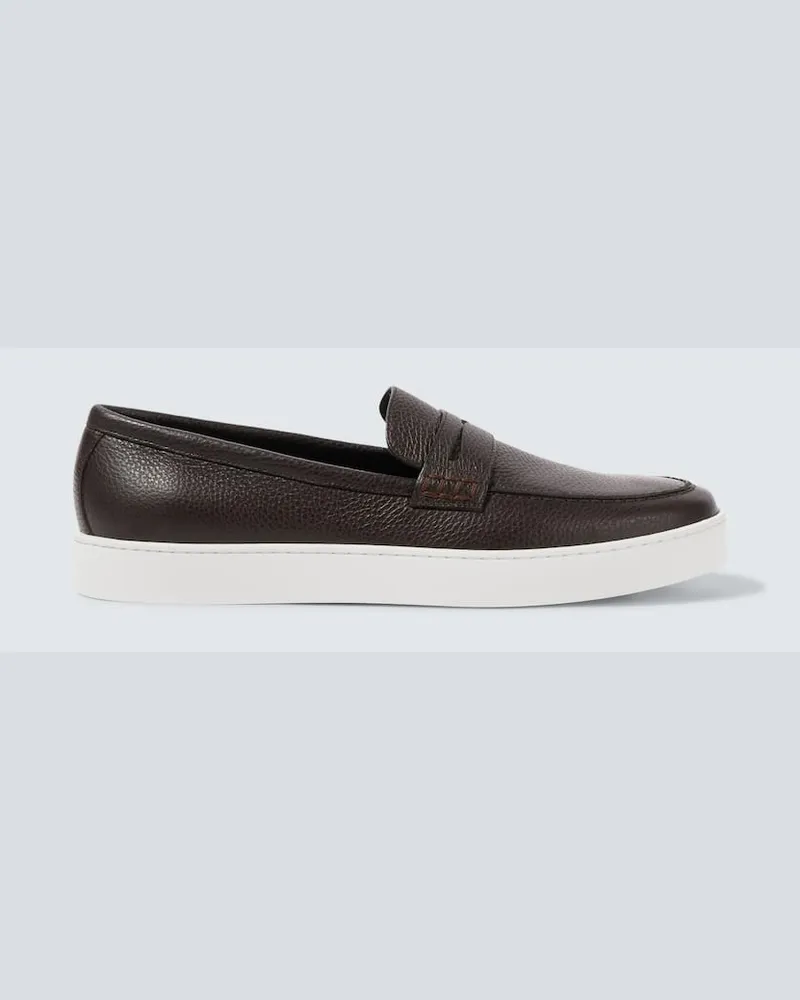 Manolo Blahnik Slip-Ons Ellis aus Leder Braun