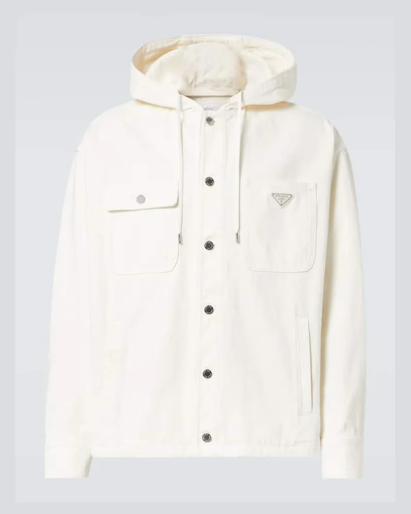 Prada Jacke aus Denim Weiß