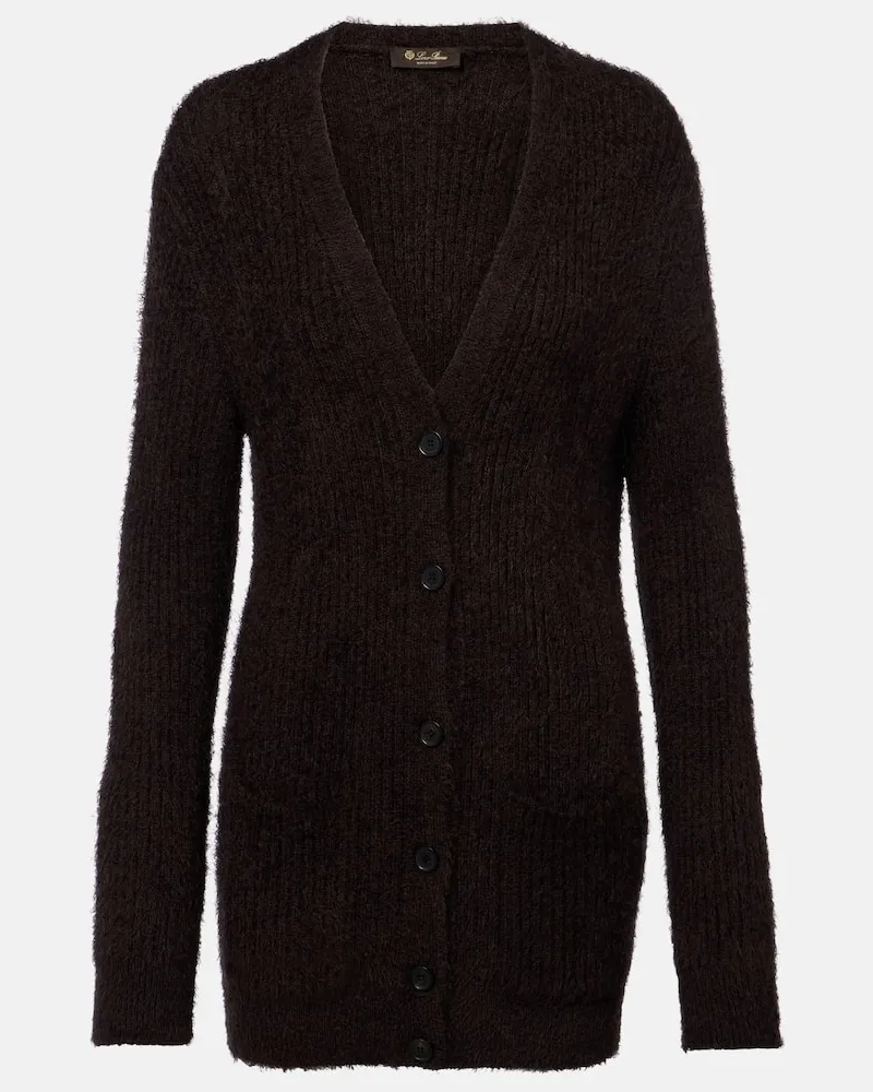 Loro Piana Cardigan aus Seide und Kaschmir Schwarz