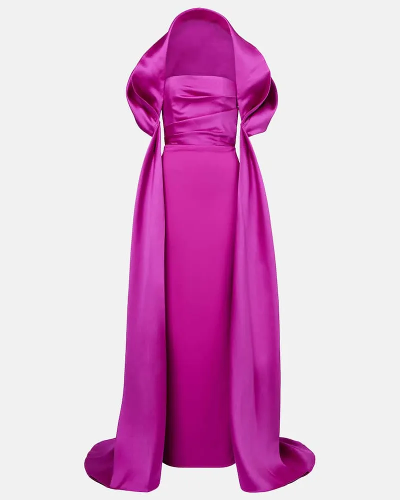 Solace London Robe Vera aus Satin Rosa