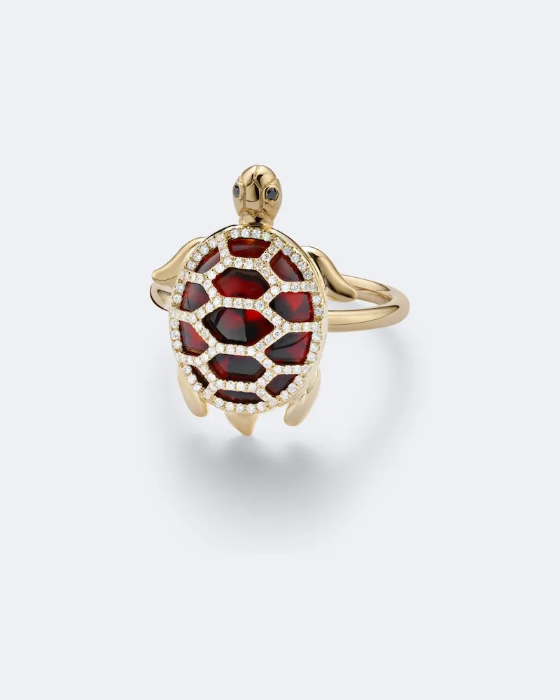 Yvonne Léon Yvonne Léon Ring Tortue aus 9kt Gelbgold mit Diamanten Gold