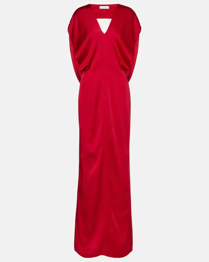 Stella McCartney Robe aus Satin Rot