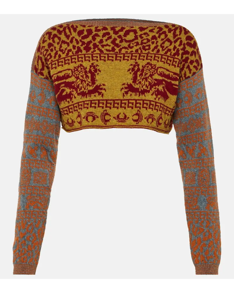 Vivienne Westwood Cropped-Pullover aus einem Wollgemisch Multicolor