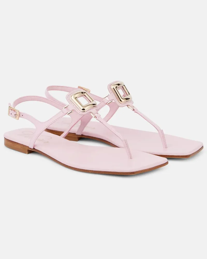 Roger Vivier Sandalen Viv' By The Sea aus Leder Rosa
