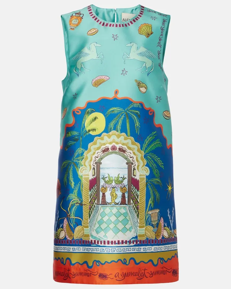 ALEMAIS Alémais Bedrucktes Minikleid Surrealist Summer Multicolor