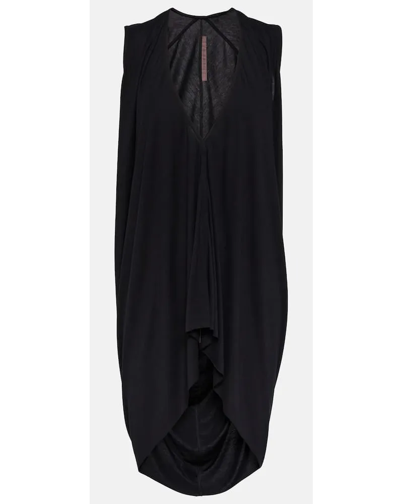 Rick Owens Lilies Top aus Jersey Schwarz