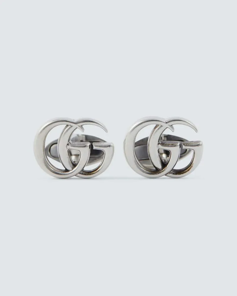 Gucci Manschettenknöpfe GG aus Sterlingsilber Silber