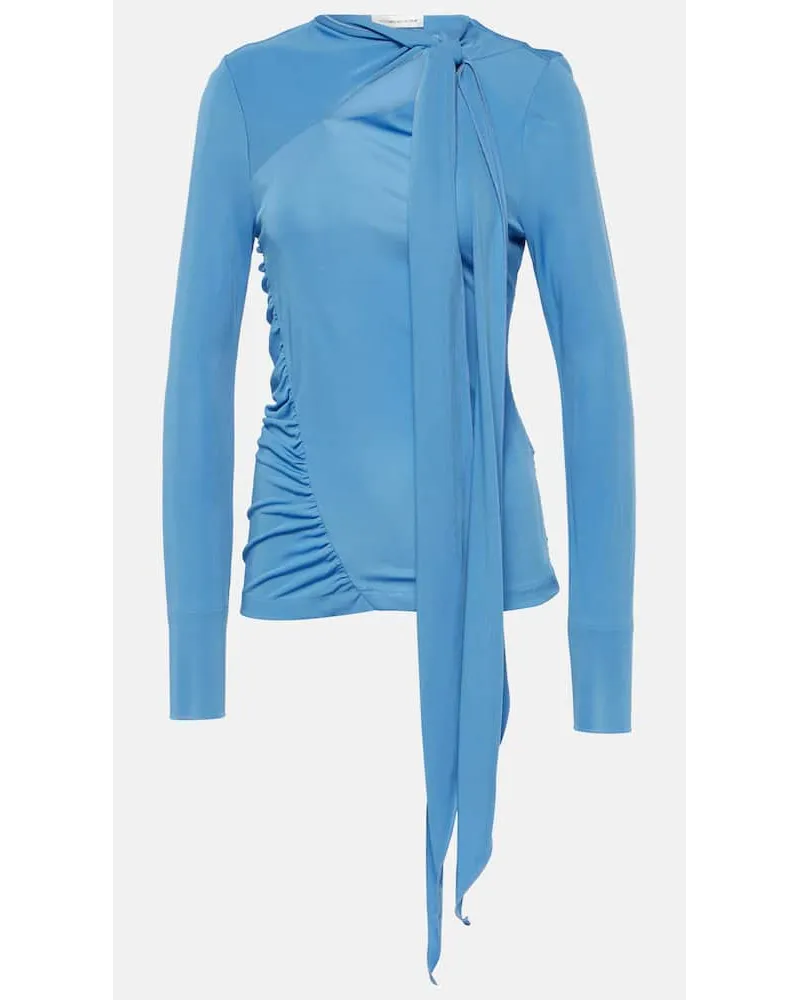 Victoria Beckham Top Blau