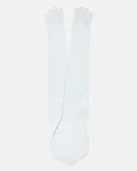 Jil Sander Handschuhe aus Leder Weiss