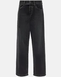 Acne Studios Mid-Rise Wide-Leg Jeans 1991 Toj Schwarz