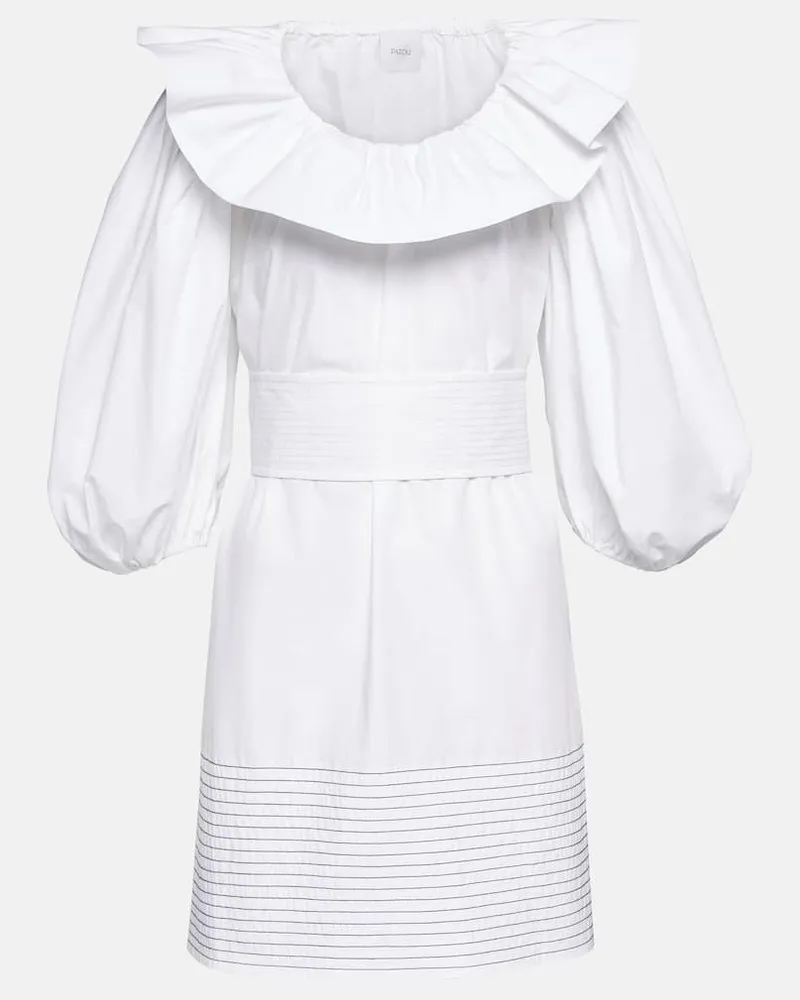 Patou Minikleid aus Baumwolle Weiß