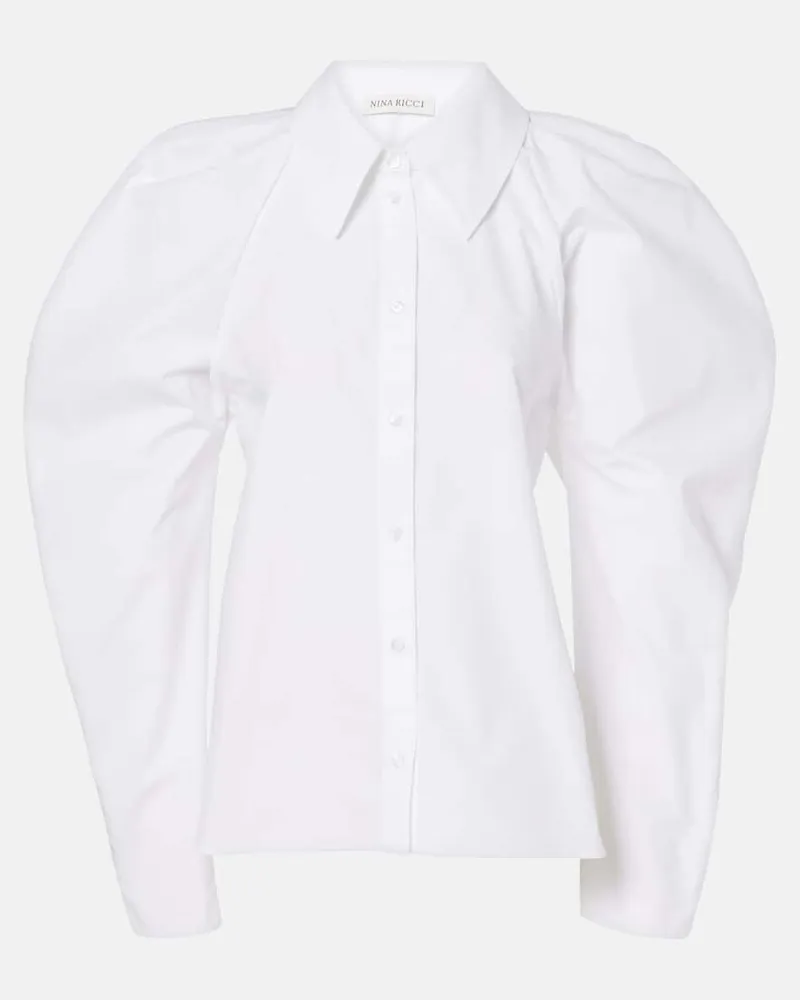 Nina Ricci Bluse Backless aus Baumwolle Weiß