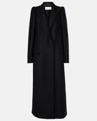 Dries van Noten Mantel aus einem Wollgemisch Schwarz