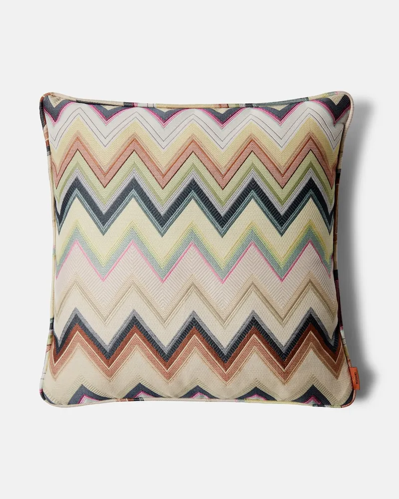 Missoni Kissen Agadir Zig Zag aus einem Baumwollgemisch Multicolor