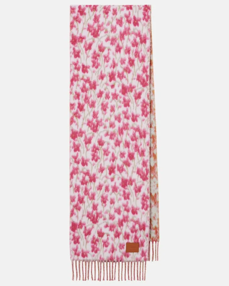 Loewe Schal aus einem Wollgemisch Pink