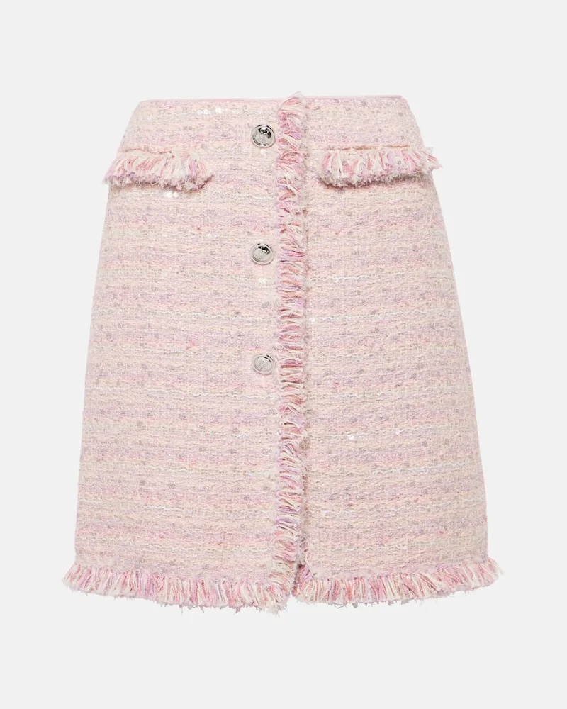 Giambattista Valli High-Rise-Minirock aus Tweed Rosa