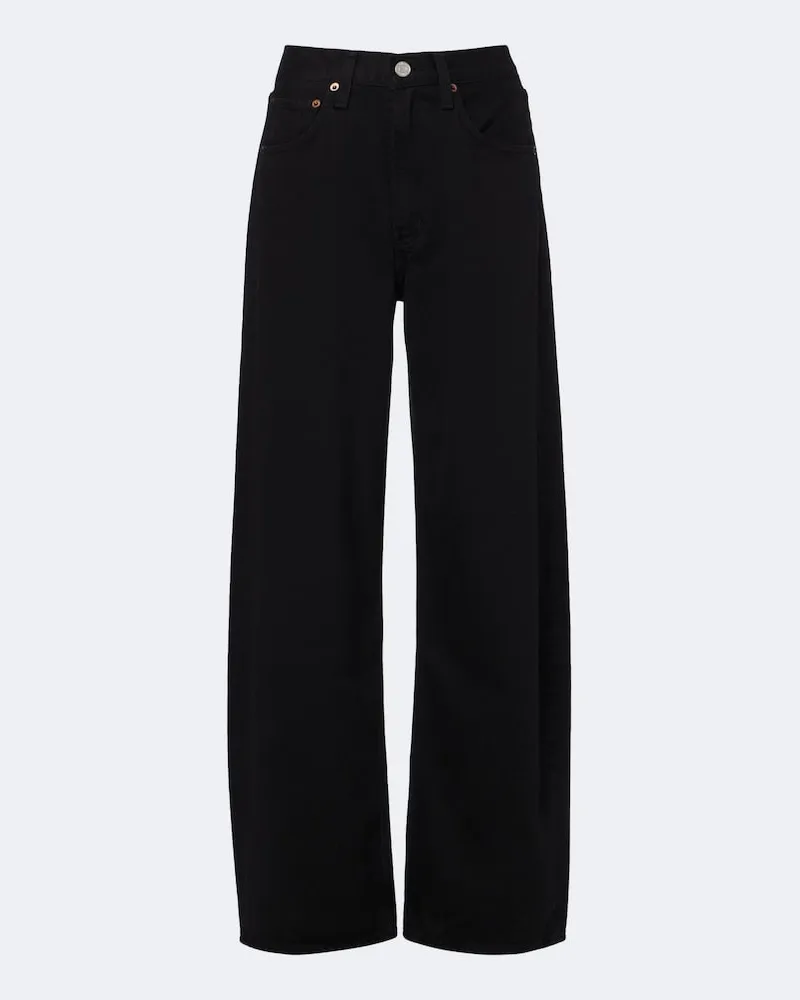 AGOLDE Wide-Leg Jeans Low Curve Schwarz