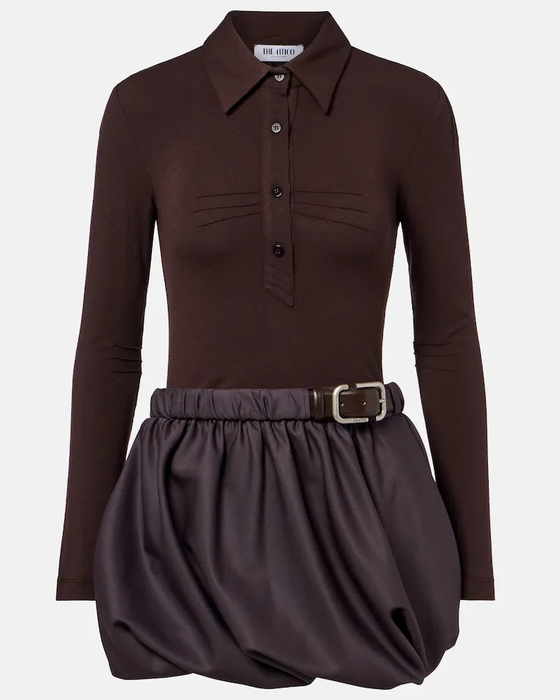 ATTICO Polokleid mit Gürtel Braun
