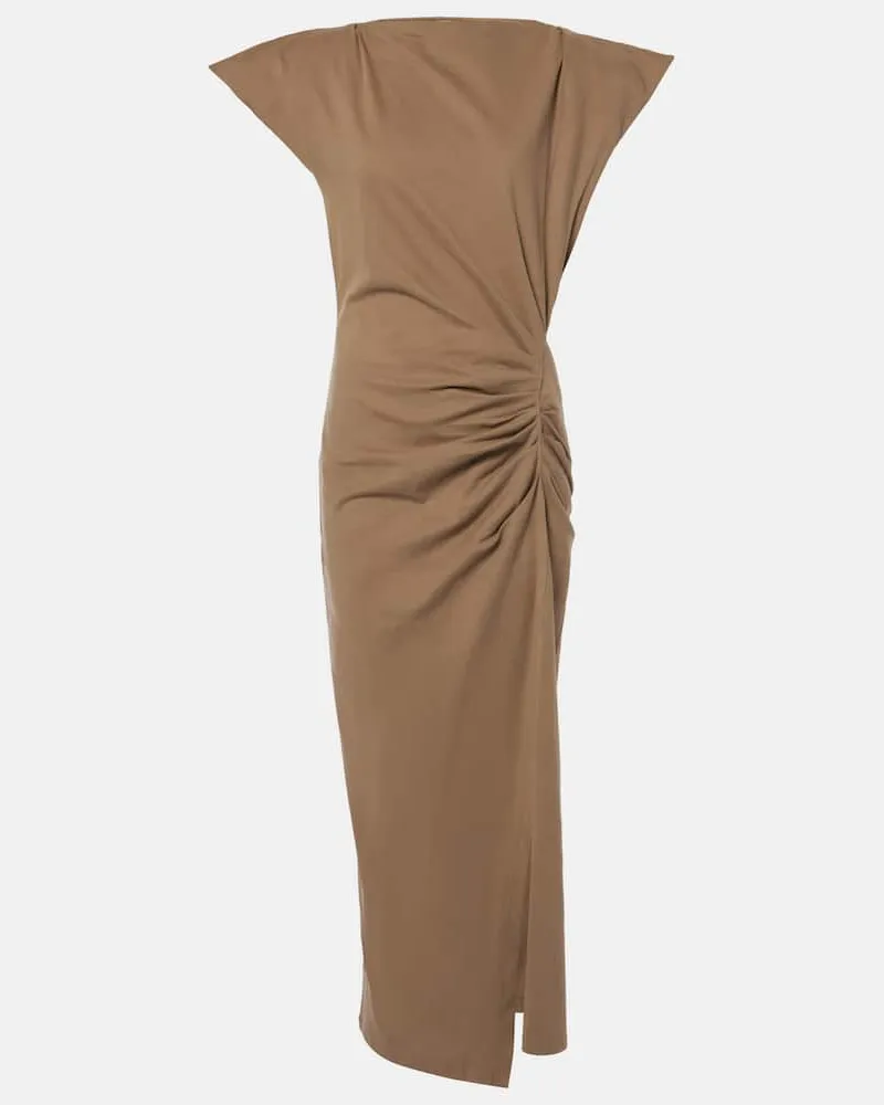 Isabel Marant Maxikleid Nadela aus Baumwoll-Jersey Grün