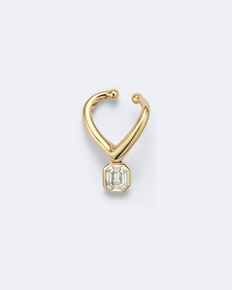 SHAY Einzelner Ear Cuff Zar aus 18kt Gelbgold mit Diamant Gold
