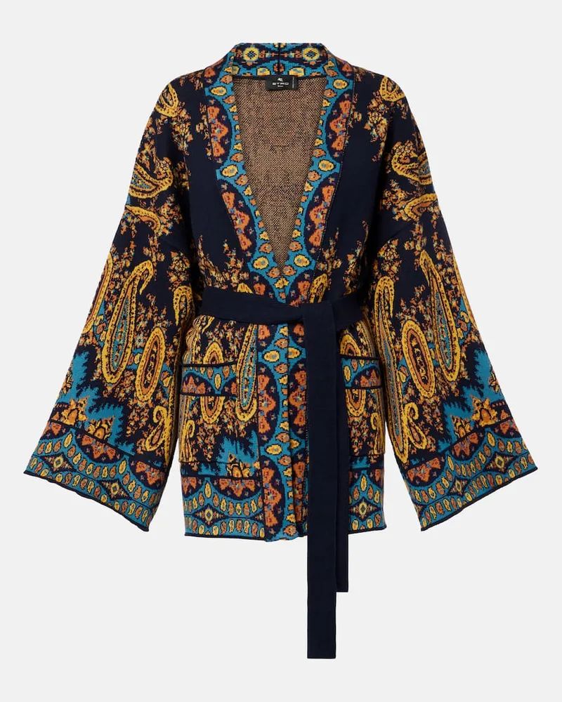 Etro Wickel-Cardigan aus einem Baumwollgemisch Multicolor