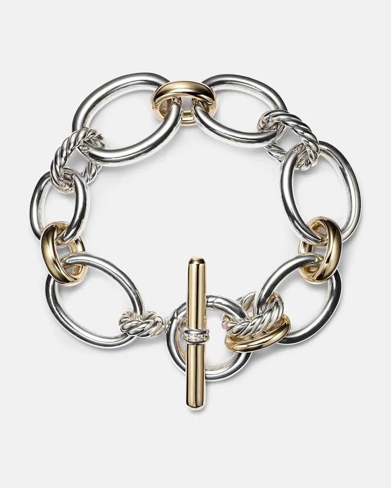 David Yurman Armband DY Mercer® aus 18kt Gelbgold und Sterlingsilber mit Diamanten Gold
