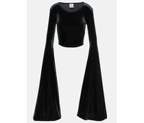Cropped-Top aus Samt