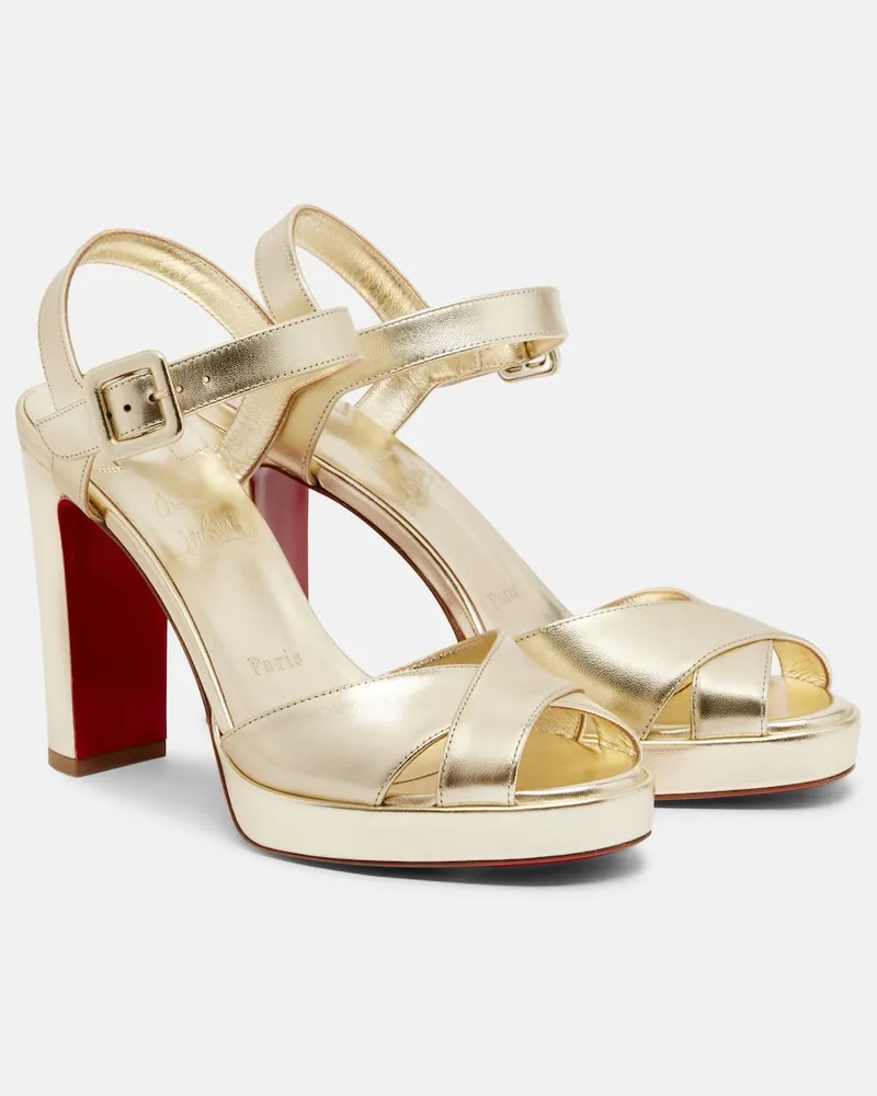 Christian Louboutin Sandalen Cora aus Leder Gold