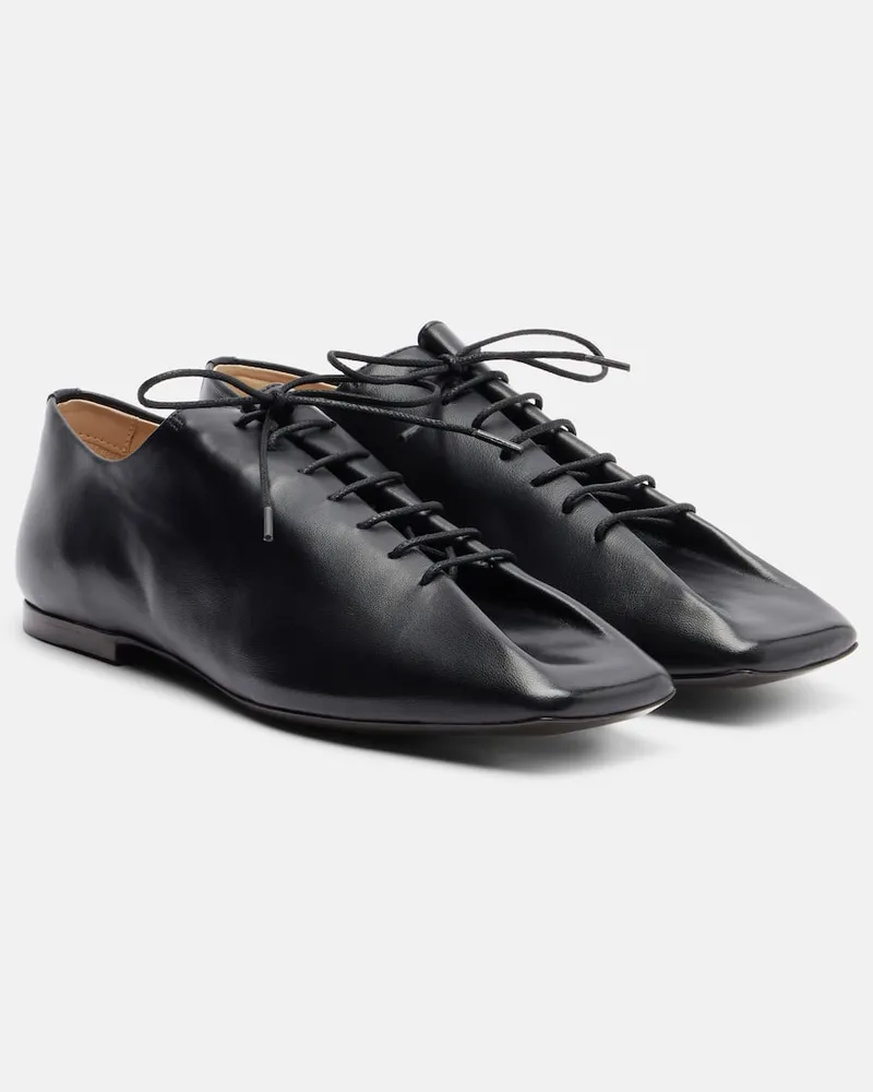 Christophe Lemaire Schnürschuhe Souris aus Leder Schwarz