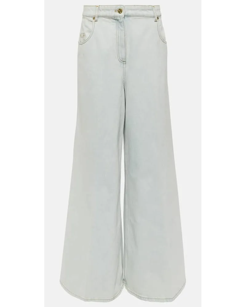 Nina Ricci High-Rise Flared Jeans Blau