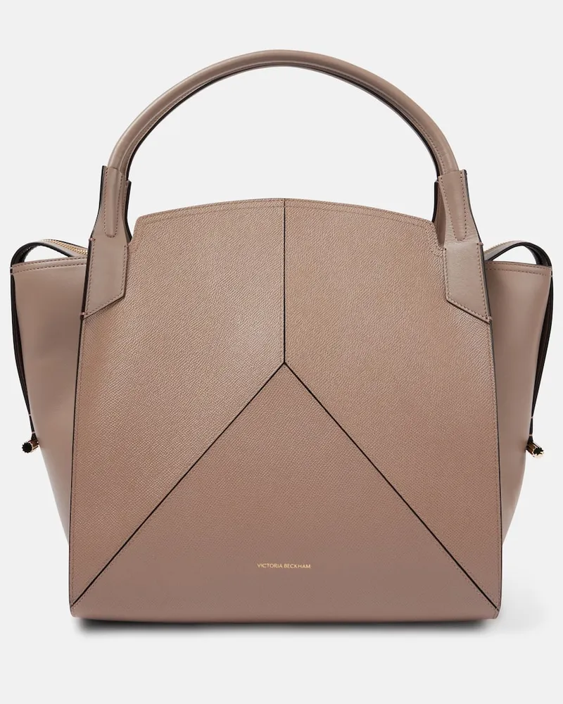 Victoria Beckham Tote Victoria Large aus Leder Grau