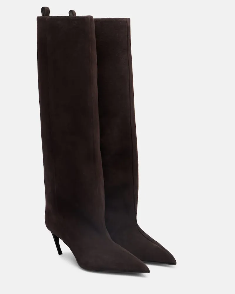 ATTICO Stiefel Lea 65 aus Veloursleder Braun