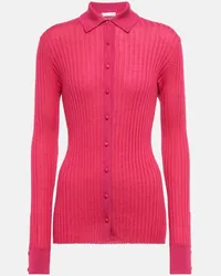 Gabriela Hearst Cardigan Cavalieri aus Kaschmir und Seide Pink