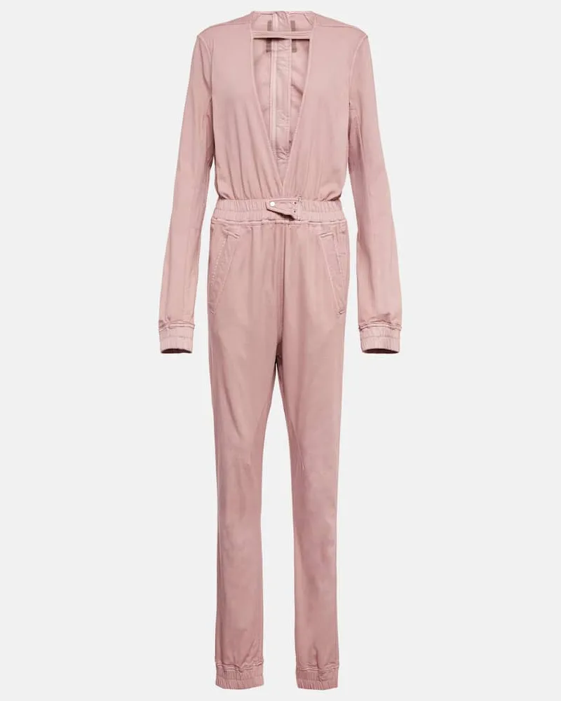 Rick Owens Beschichteter Jumpsuit aus Denim Rosa