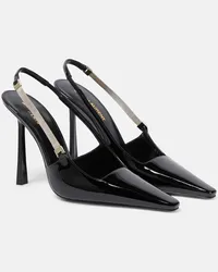 Saint Laurent Slingback-Pumps Blake 110 aus Lackleder Schwarz