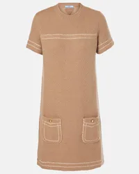 Prada Minikleid aus Kaschmir Beige