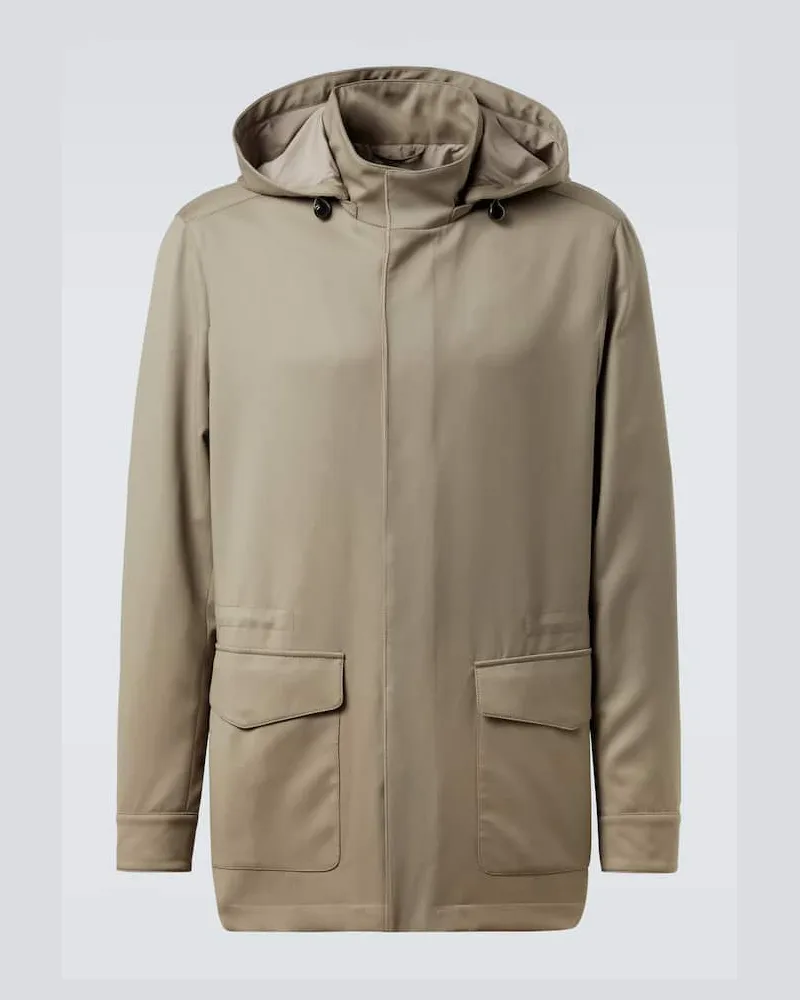 Thom Sweeney Feldjacke aus Wolle Grau