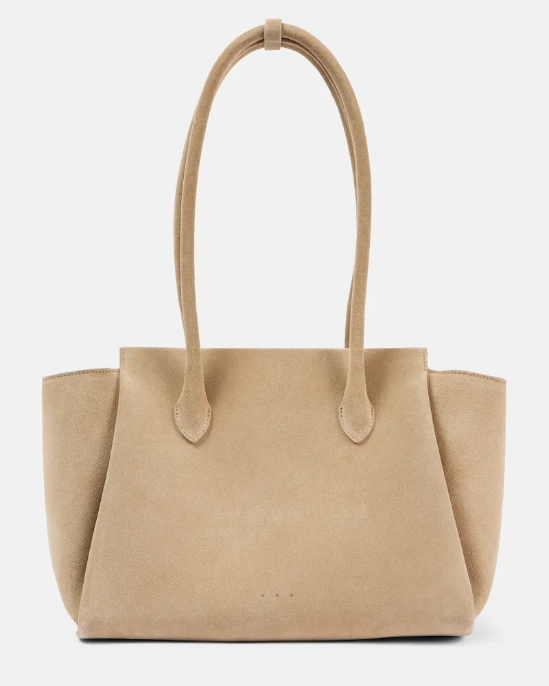 Aesther Ekme Schultertasche Ekme Small aus Veloursleder Beige