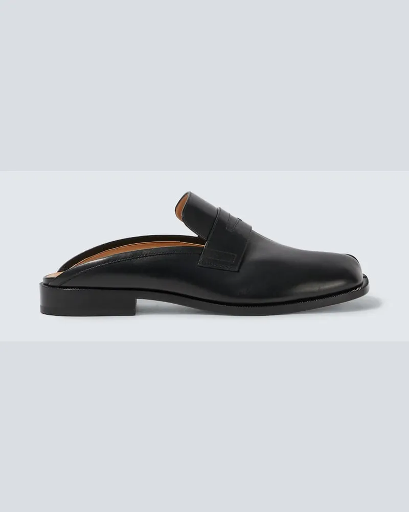 Maison Margiela Slippers Tabi City aus Leder Schwarz