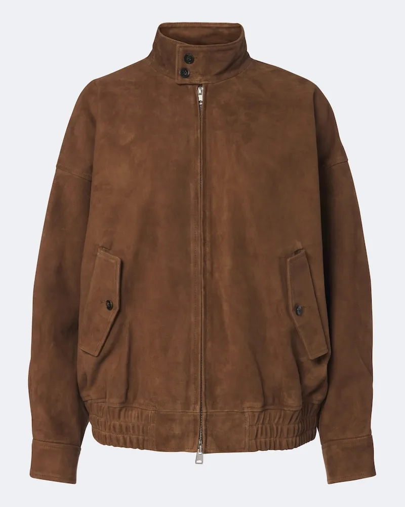 AGOLDE Blousonjacke Blair aus Veloursleder Braun