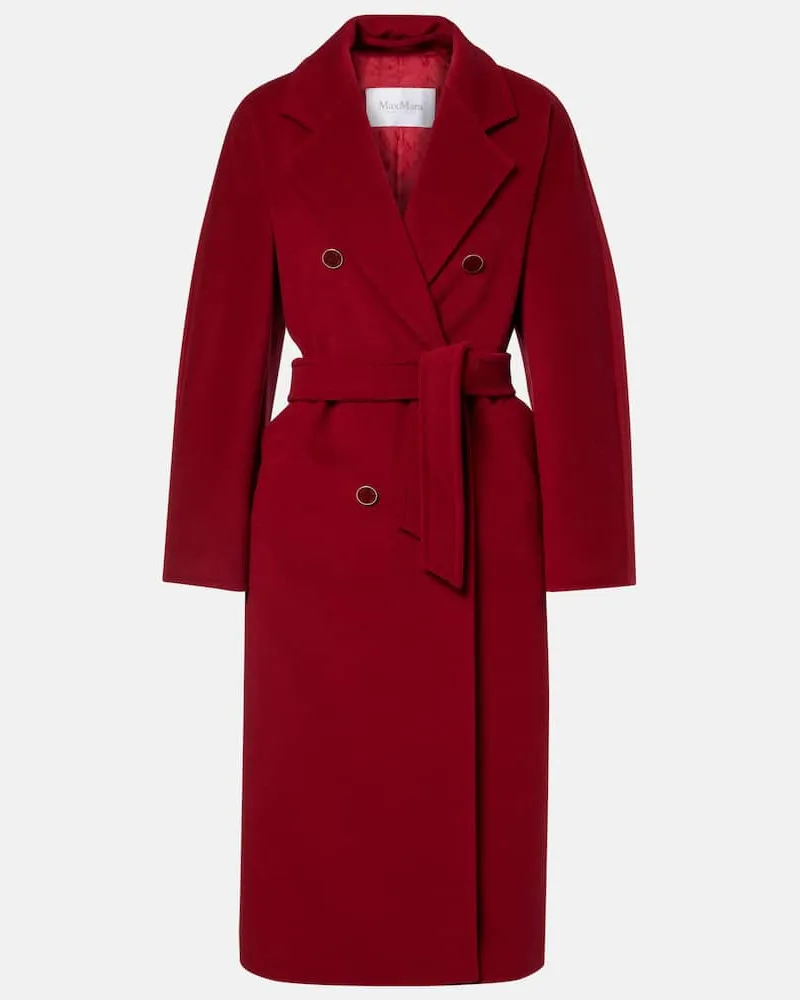 Max Mara Mantel 101801 Icon aus Wolle und Kaschmir Rot