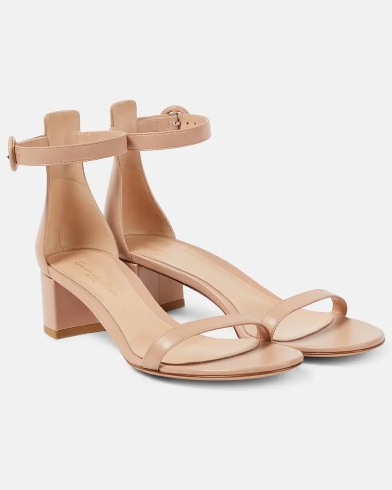 Gianvito Rossi Sandalen Gaeta 45 aus Leder Rosa