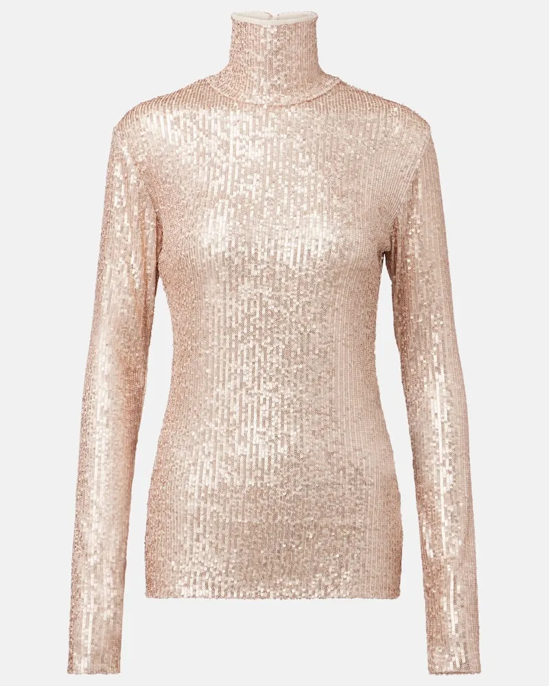 Norma Kamali Top mit Pailletten Metallic