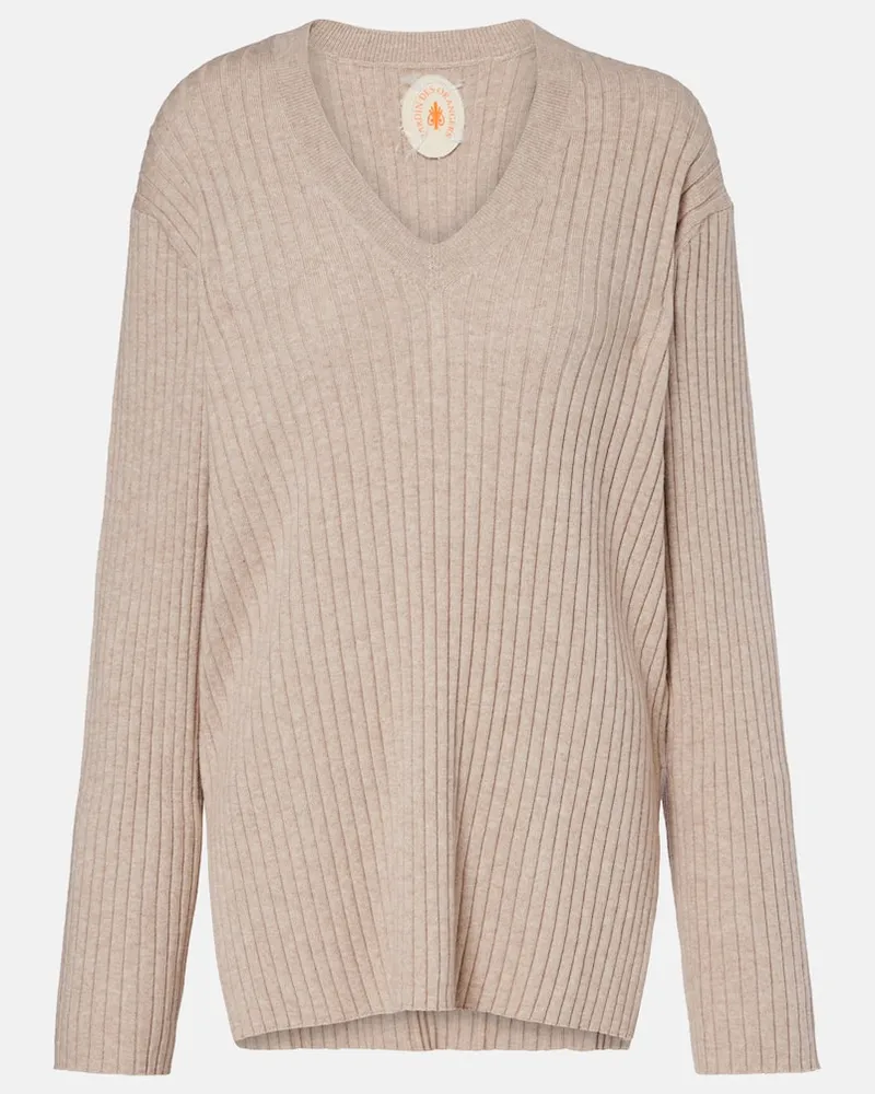 Jardin des Orangers Pullover aus Baumwolle und Kaschmir Beige