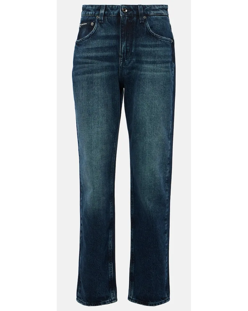 Dolce & Gabbana High-Rise Straight Jeans Blau