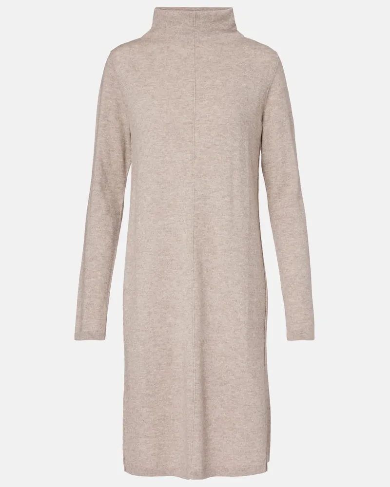 Jardin des Orangers Midikleid aus Wolle und Kaschmir Beige