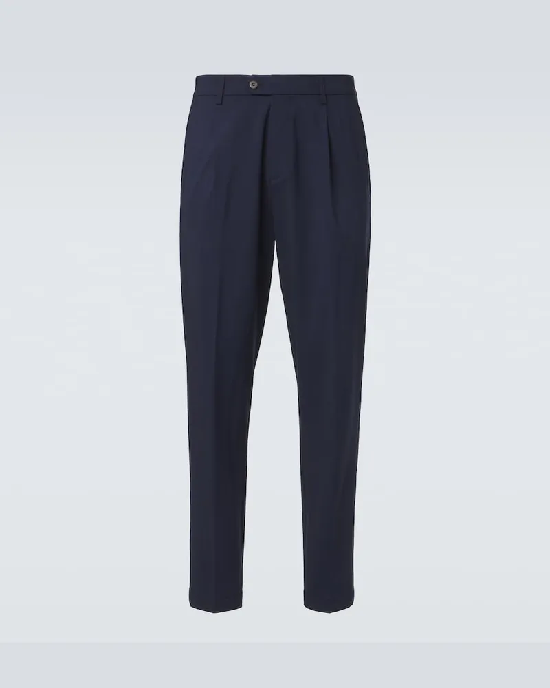 Eleventy Gerade Hose aus einem Wollgemisch Blau