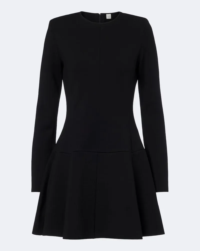 Totême Minikleid aus einem Wollgemisch Schwarz