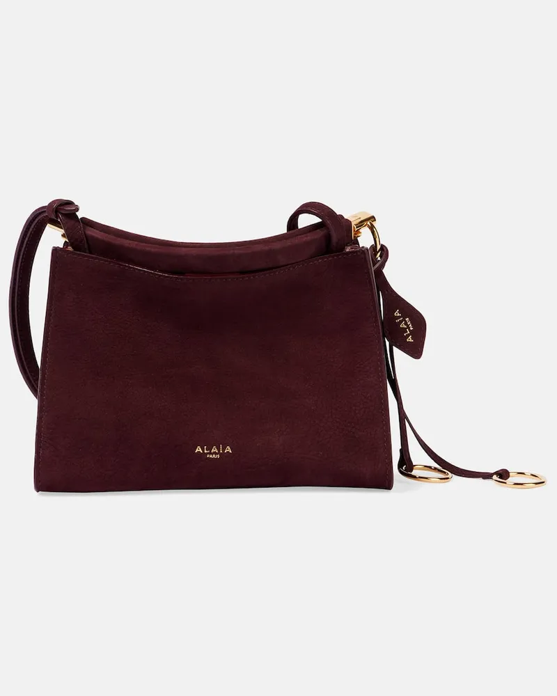 Alaïa Alaïa Schultertasche Le Click Small aus Leder Burgunderrot